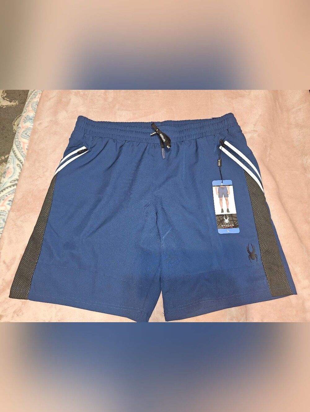 Spyder Active Shorts Mens Large Blue NEW